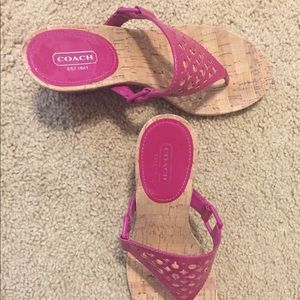 Coach Brookk wedges sz 8.5 patent leather